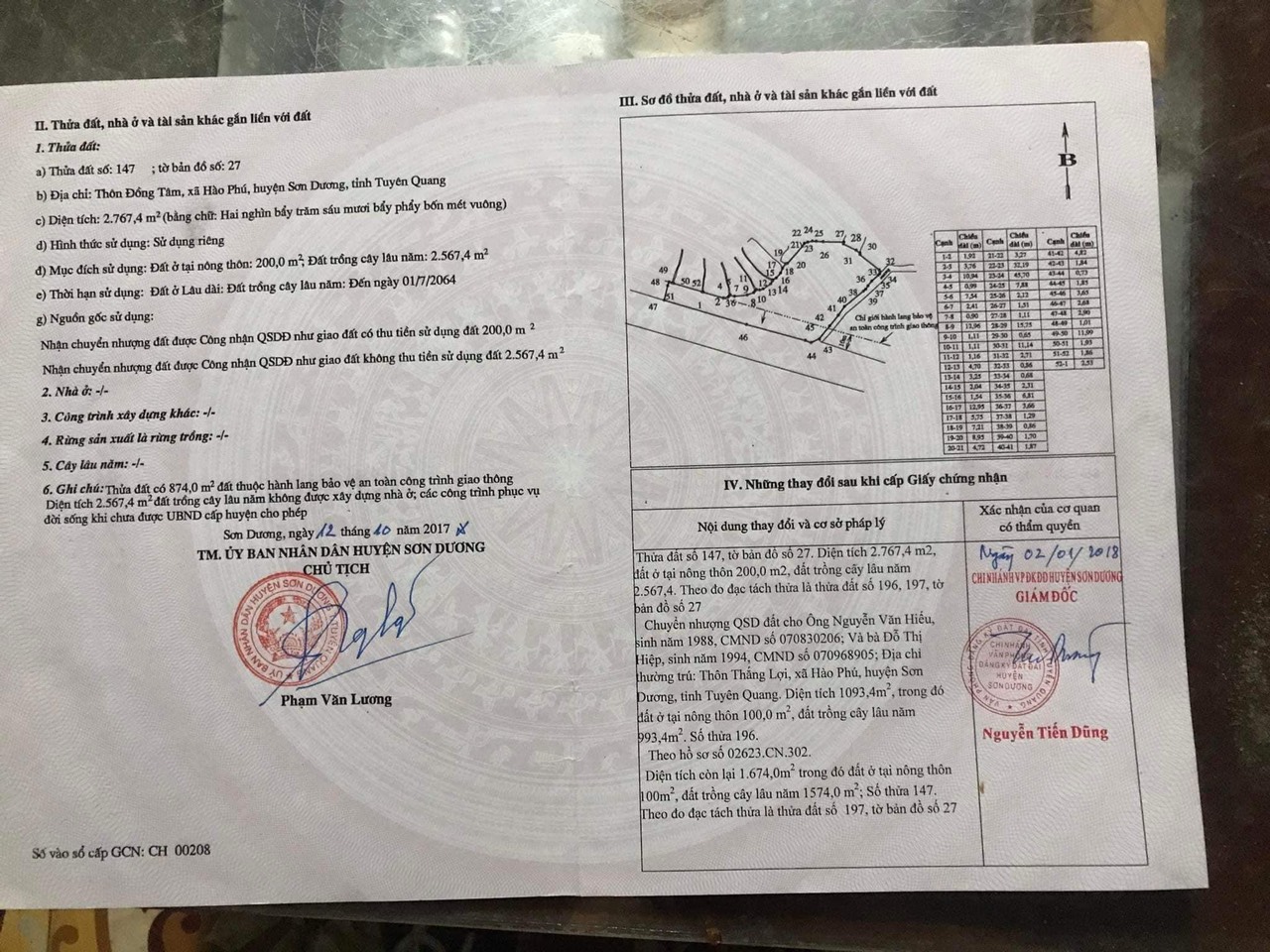 Chính chủ cần bán mảnh đất thổ cư tại Chân Dốc Cafe, Hào Phú, Sơn Dương