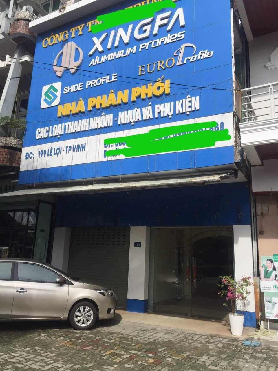 CHO THUÊ NHÀ 2 TẦNG TẠI 199 LÊ LỢI, P. LÊ LỢI, TP VINH , NGHỆ AN