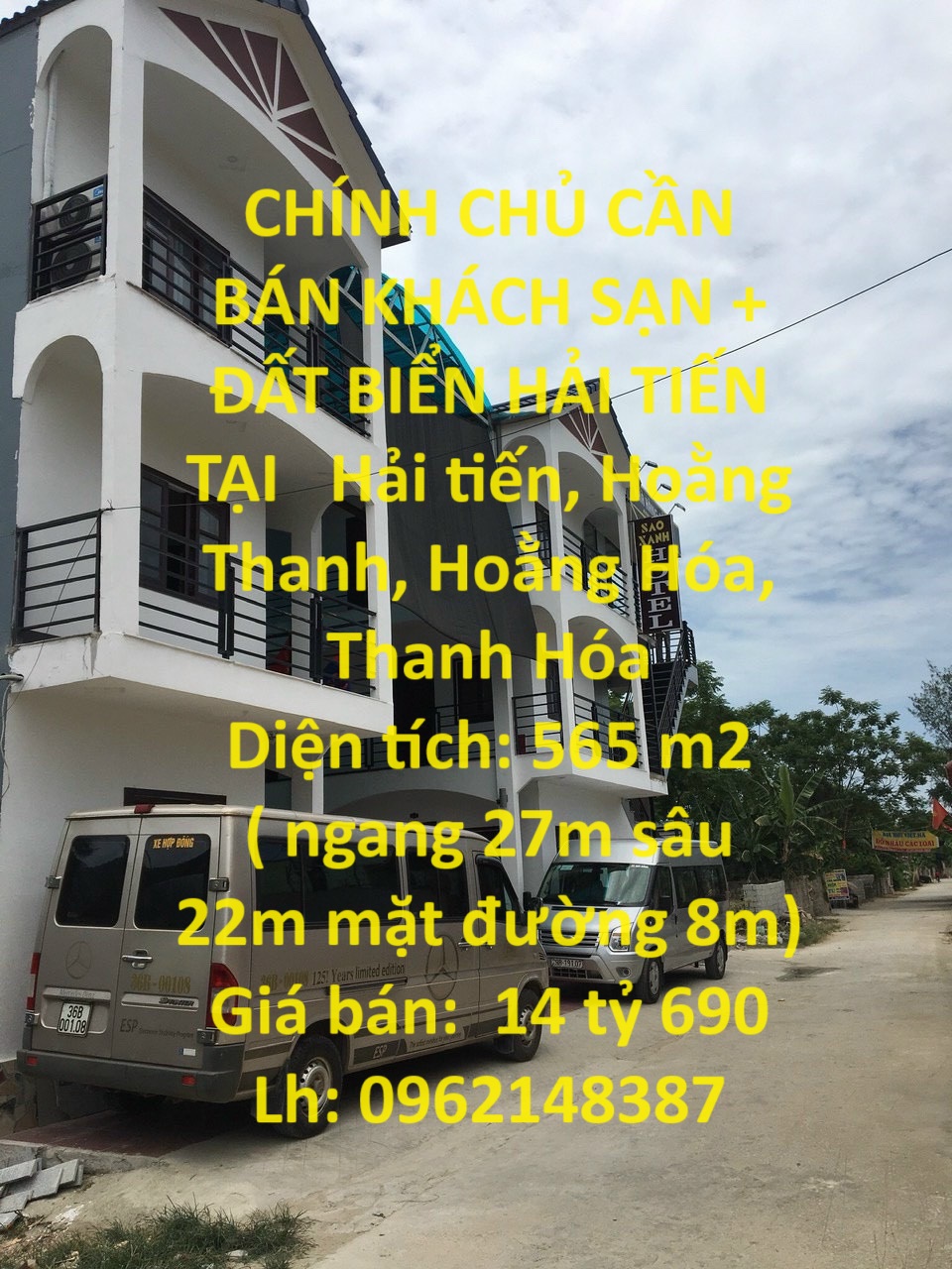 CHÍNH CHỦ CẦN BÁN KHÁCH SẠN + ĐẤT BIỂN HẢI TIẾN TẠI Hải tiến, Hoằng Thanh, Hoằng Hóa, Thanh Hóa