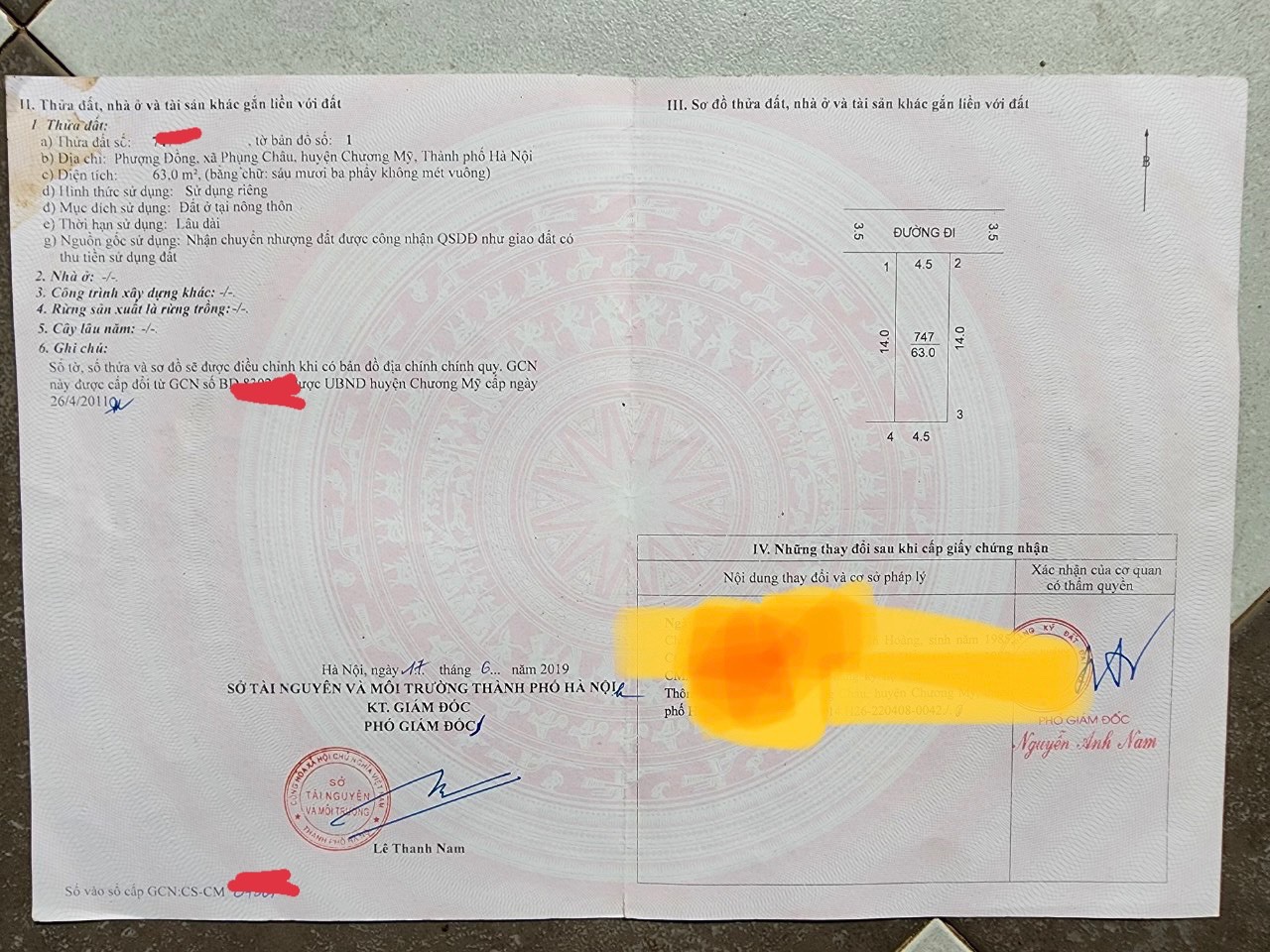 63m đất FULL thổ cư Phượng đồng phụng châu - mặt tiền hậu 4,5m Lô đất đẹp - đường xe tải tránh xe máy Trục chính của