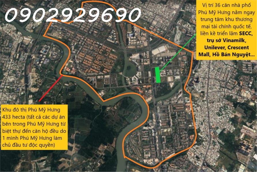 Vị trí 36 căn nhà phố thương mại của Phú Mỹ Hưng sắp mở bán nằm ở đâu