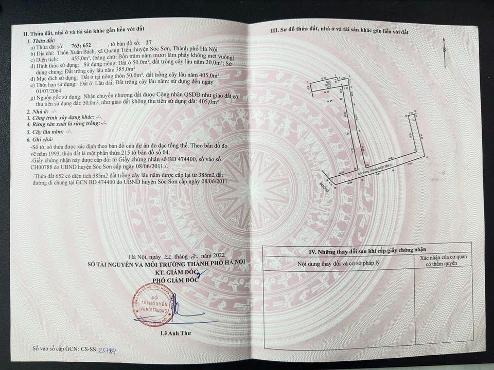 Chính chủ e cần tiền kinh doanh bán gấp lô đất 70m2 tại thôn Xuân Bách, Quang Tiến, Sóc Sơn, Hà Nội. Giá 900tr. Ô tô