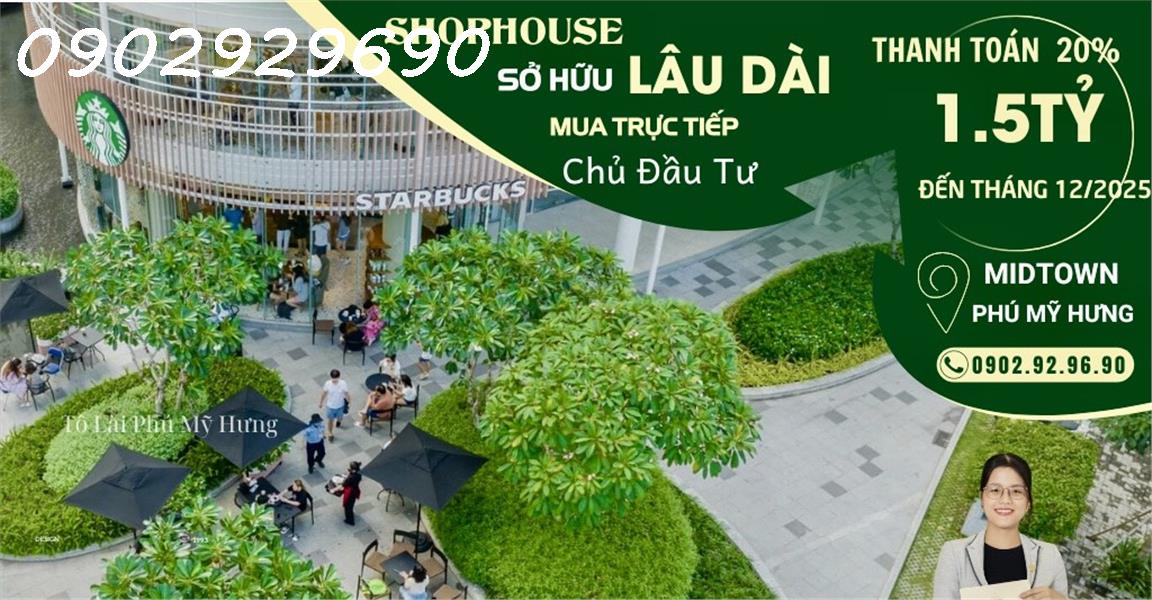 Bán shophouse tầng 2 - 5 Midtown Phú Mỹ Hưng - Mua trực tiếp CĐT - Vay 70% ân hạn gốc lãi đến khi nhận nhà