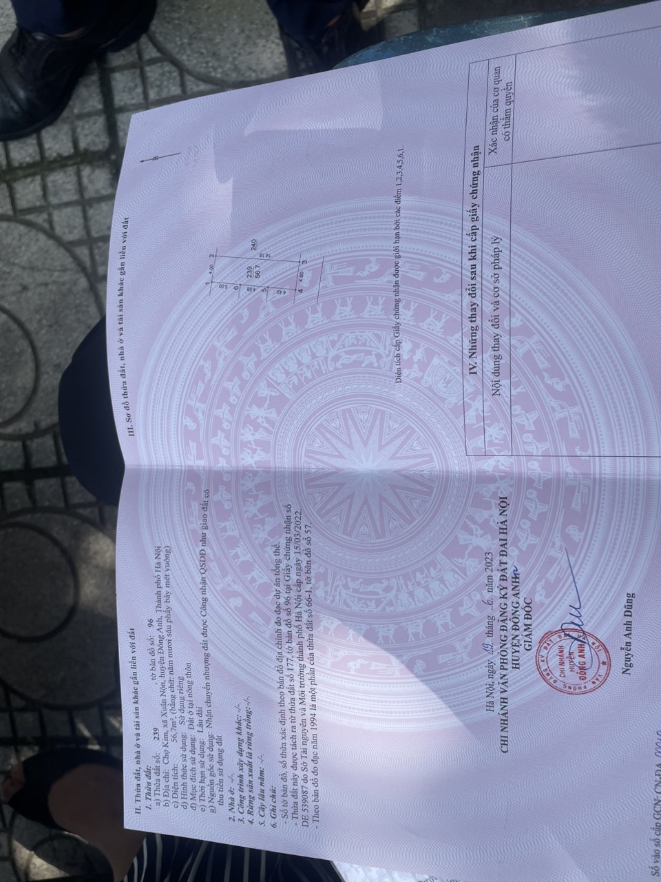 Bán Lô Đất 56,7m Chợ Kim, Xuân Nộn, Đông Anh, Hà Nội. Đường ngõ thông, ôtô tránh.