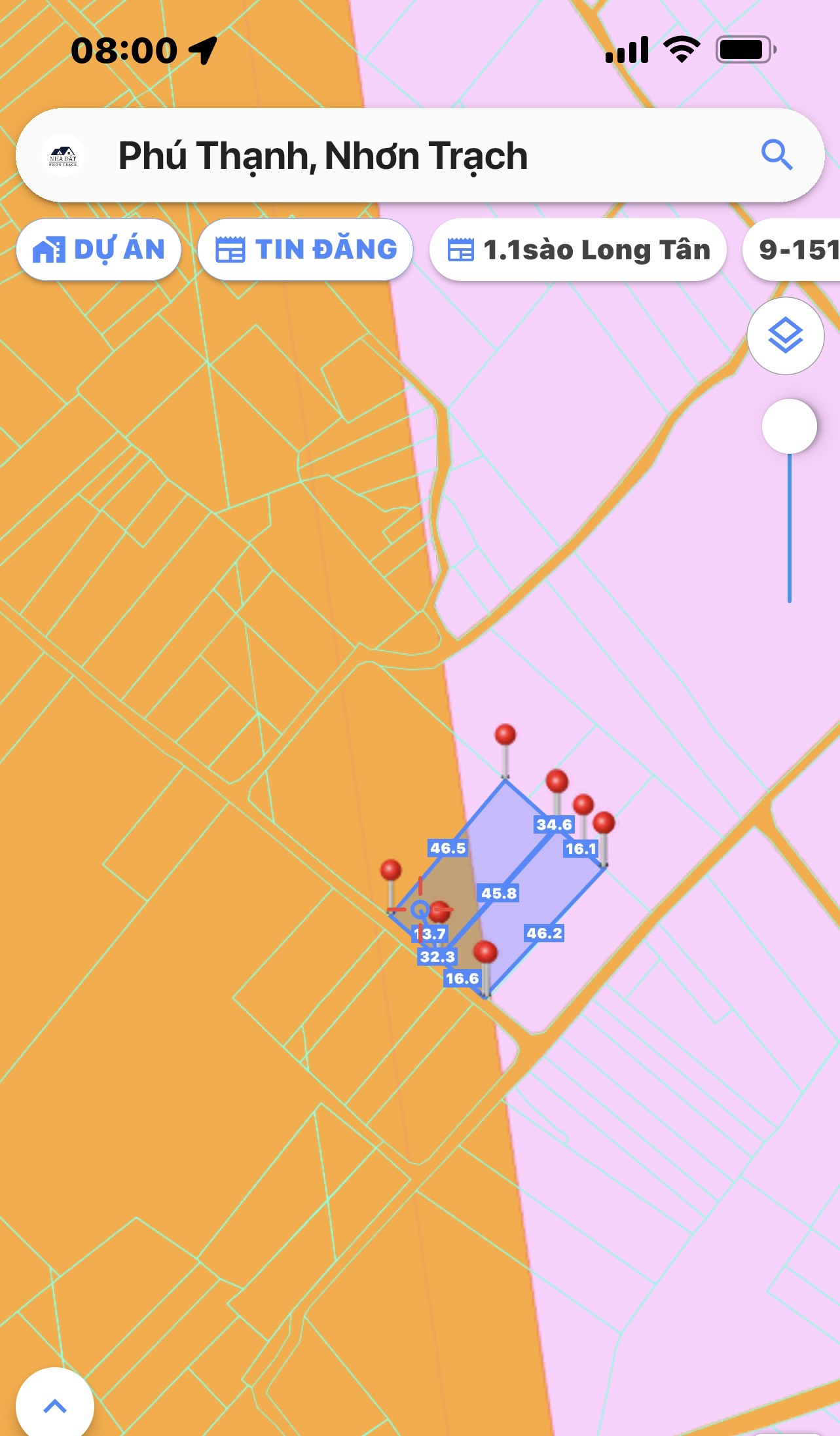 Bán đất mặt tiền đường Vành Đai 3 TPHCM - 1560m2 có sẵn 530m2 Thổ Cư.