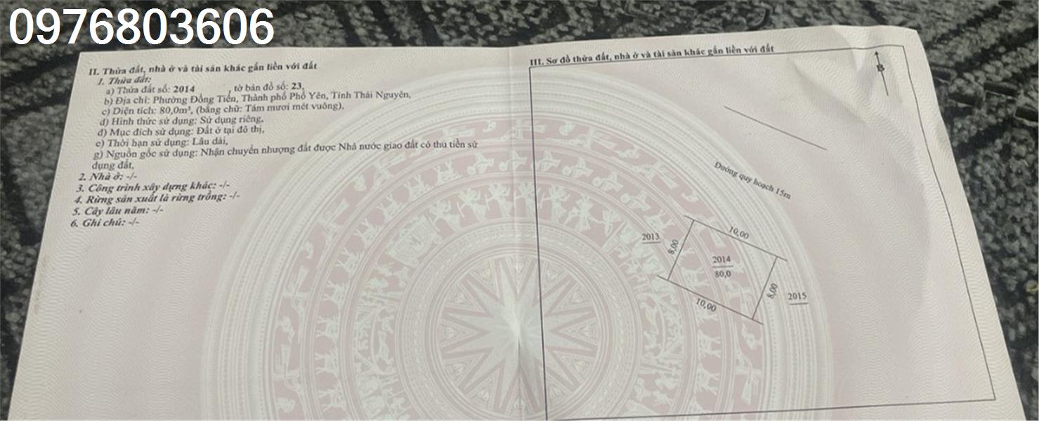 CỰC HIẾM: Cần bán lô sát khu dân cư hiện trạng YÊN BÌNH XANH 10M MT tổng 80m có thể mua thêm rộng đất hưởng trọn tiện