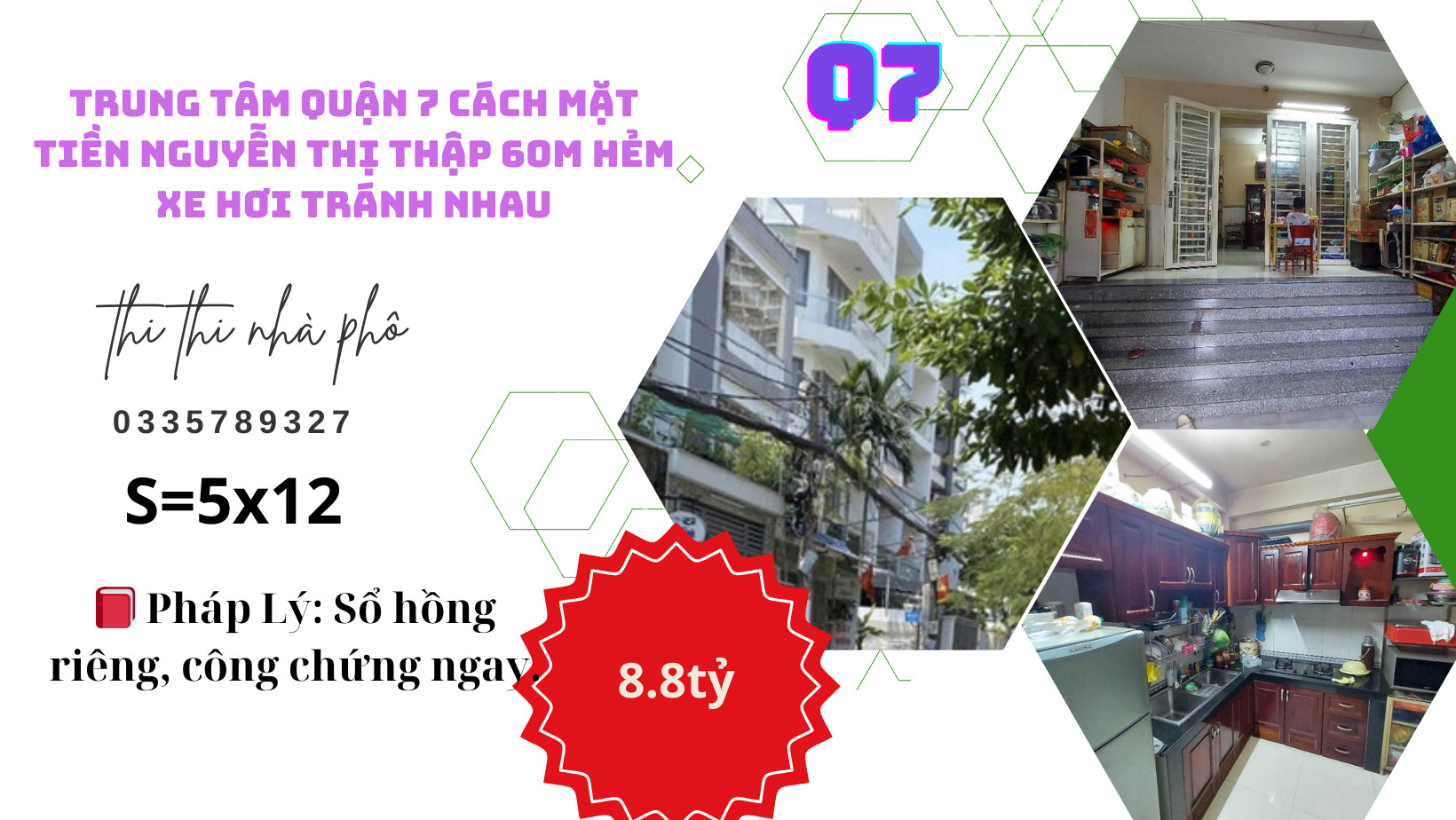 TRUNG TÂM QUẬN 7 CÁCH MẶT TIỀN NGUYỄN THỊ THẬP 50M VỊ TRÍ NHIỀU NHÀ ĐÃ BÁN HẺM XE HƠI TRÁNH NHAU 8ty8