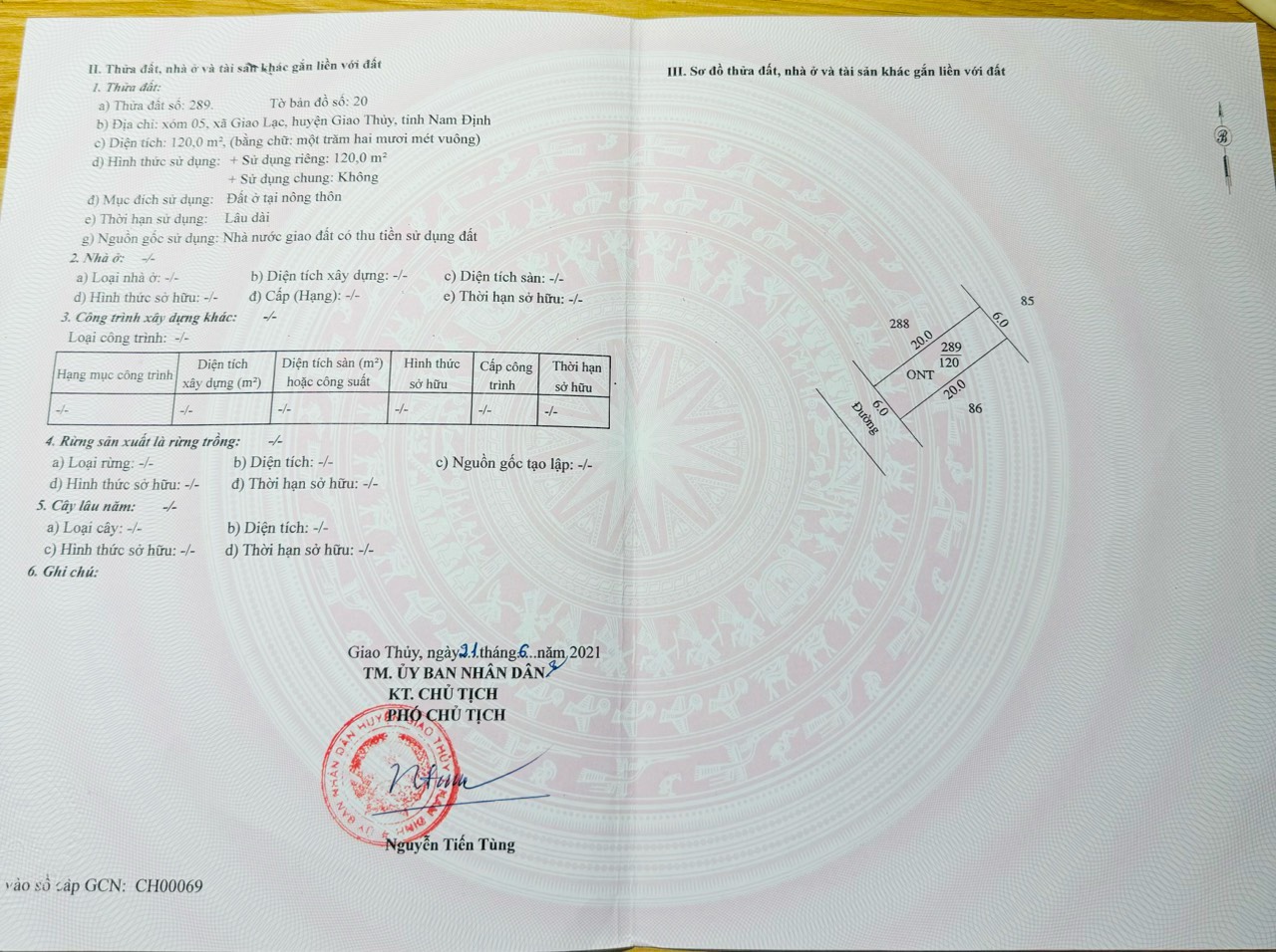 Đất Đẹp - Giá Tốt - Chính Chủ Cần Bán Lô Đất Vị Trí Đẹp Tại Xã Giao Lạc, Giao Thủy,