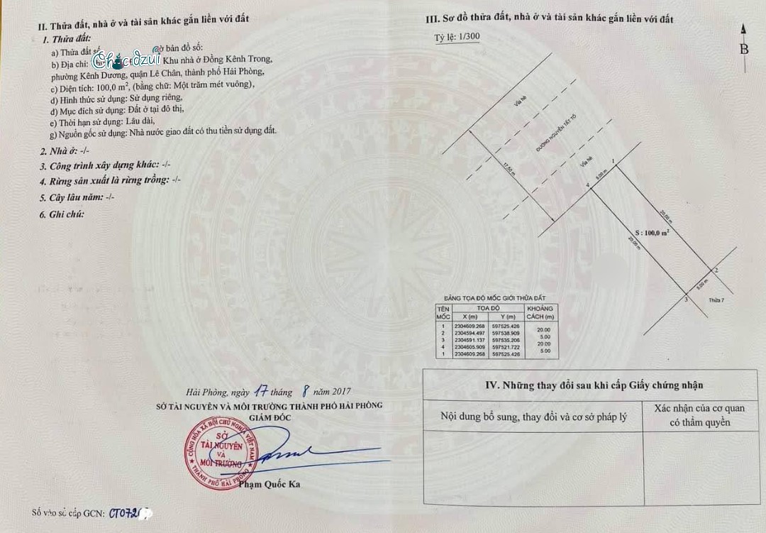 Bán lô đất diện tích 100m vị trí đẹp mặt đường Nguyễn Tât Tố, giá 10 tỉ