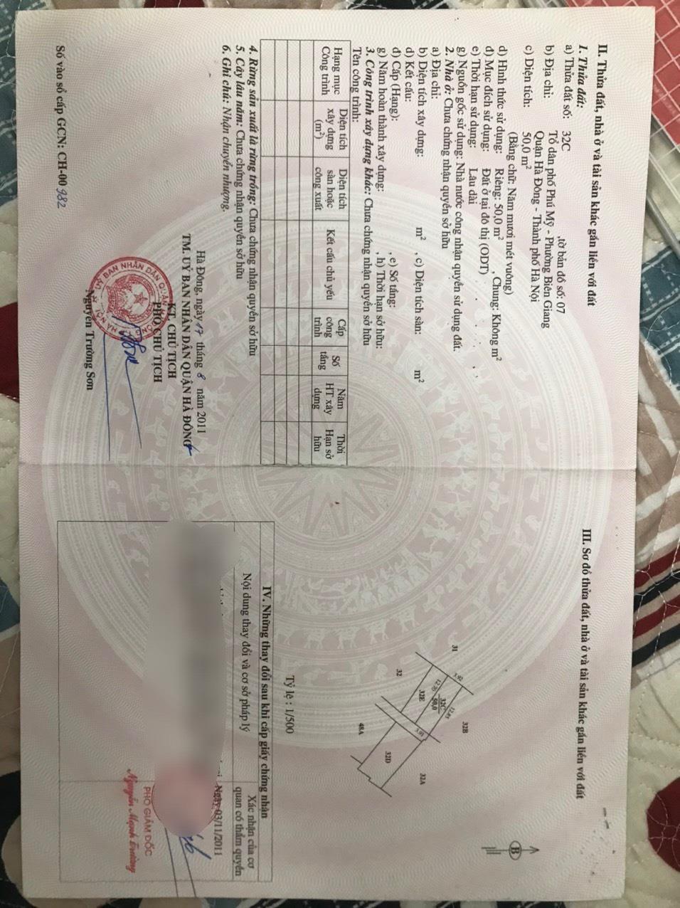 50m đất quận hà đông - ô tô đỗ cửa - sổ đỏ nở hậu - mặt tiền rộng Chủ bán nhanh bao giá toàn khu vực