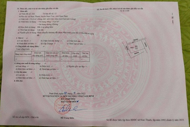 Chính chủ cần bán gấp lô đất đẹp tại xã Nam Thanh, Nam Trực, Nam Định.