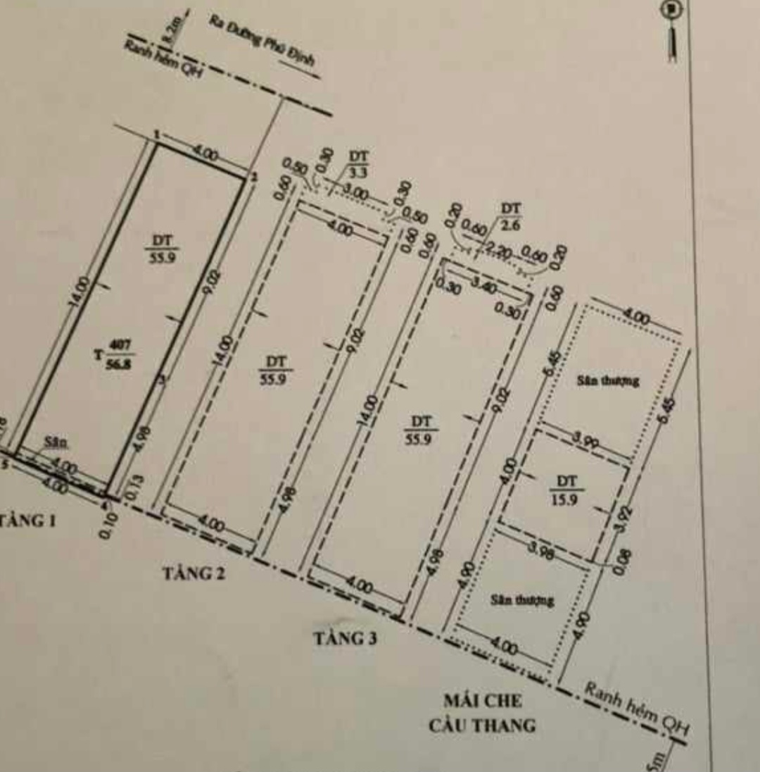 Bán nhà riêng hxh tránh 57m2 ( 4*14,2 ) Phú Định phường 16 quận 8 chỉ 6,7 tỷ