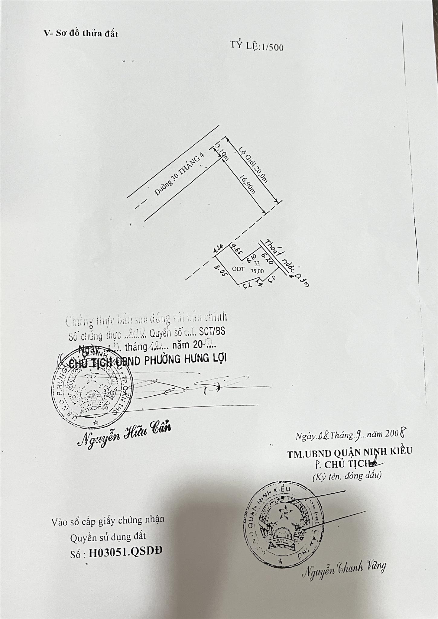 ĐẤT ĐẸP - GIÁ TỐT - Chính Chủ Cần Bán Nhanh Lô Đất Tặng Nhà Tại Hưng Lợi - Ninh Kiều - Cần Thơ