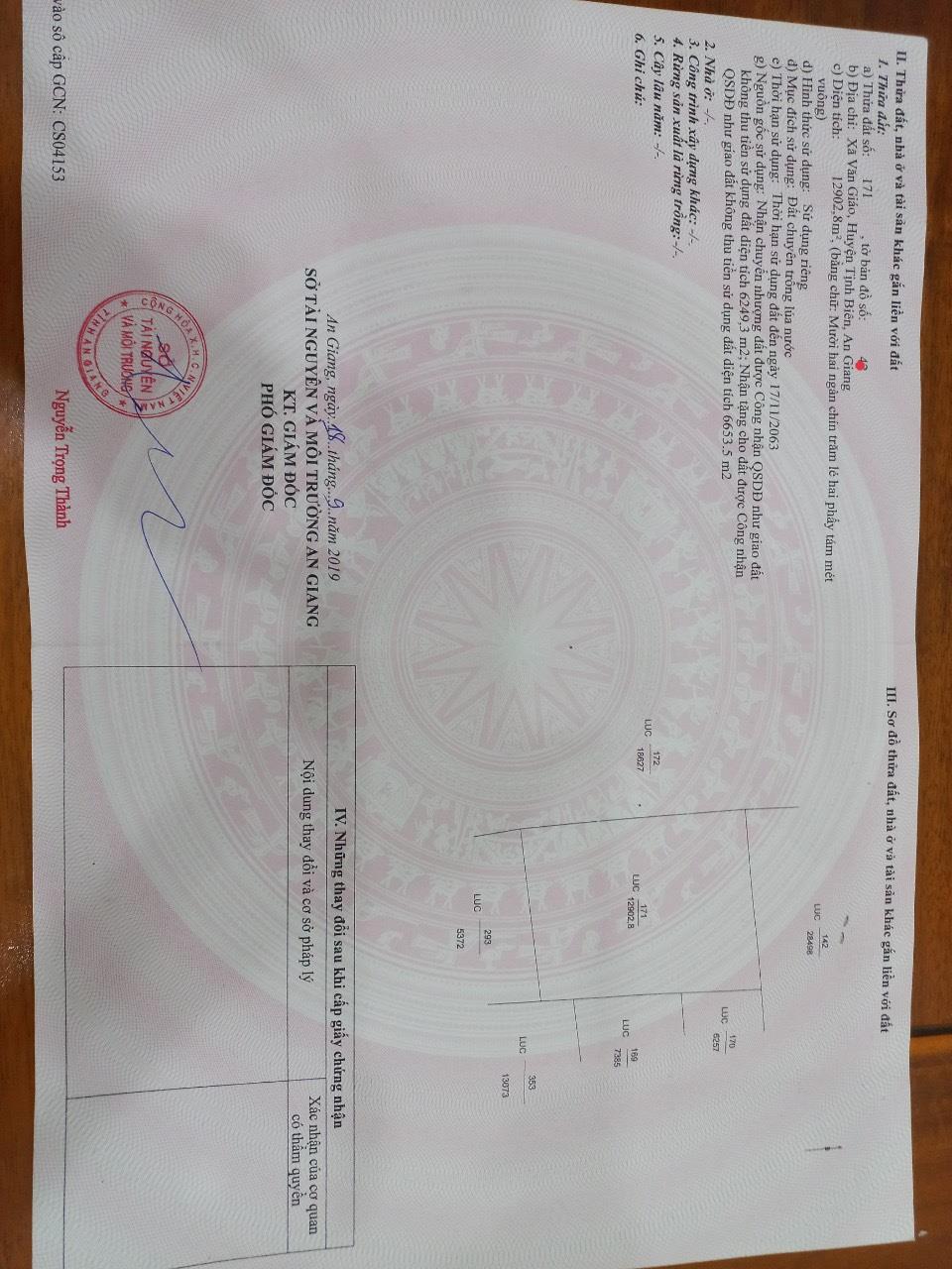 Chính Chủ - CẦN BÁN Lô Đất Giá Tốt Tại Xã Văn Giáo, Huyện Tịnh Biên, An Giang