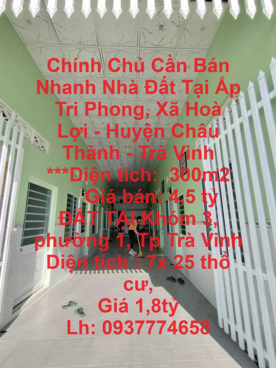 Chính Chủ Cần Bán Nhanh Nhà Đất Tại Ấp Tri Phong, Xã Hoà Lợi - Huyện Châu Thành - Trà Vinh