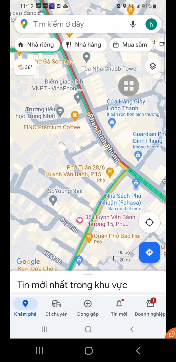 CHÍNH CHỦ BÁN NHÀ Mặt Tiền Đường 36 Huỳnh Văn Bánh, Phường 15, Phú Nhuận, Hồ Chí Minh