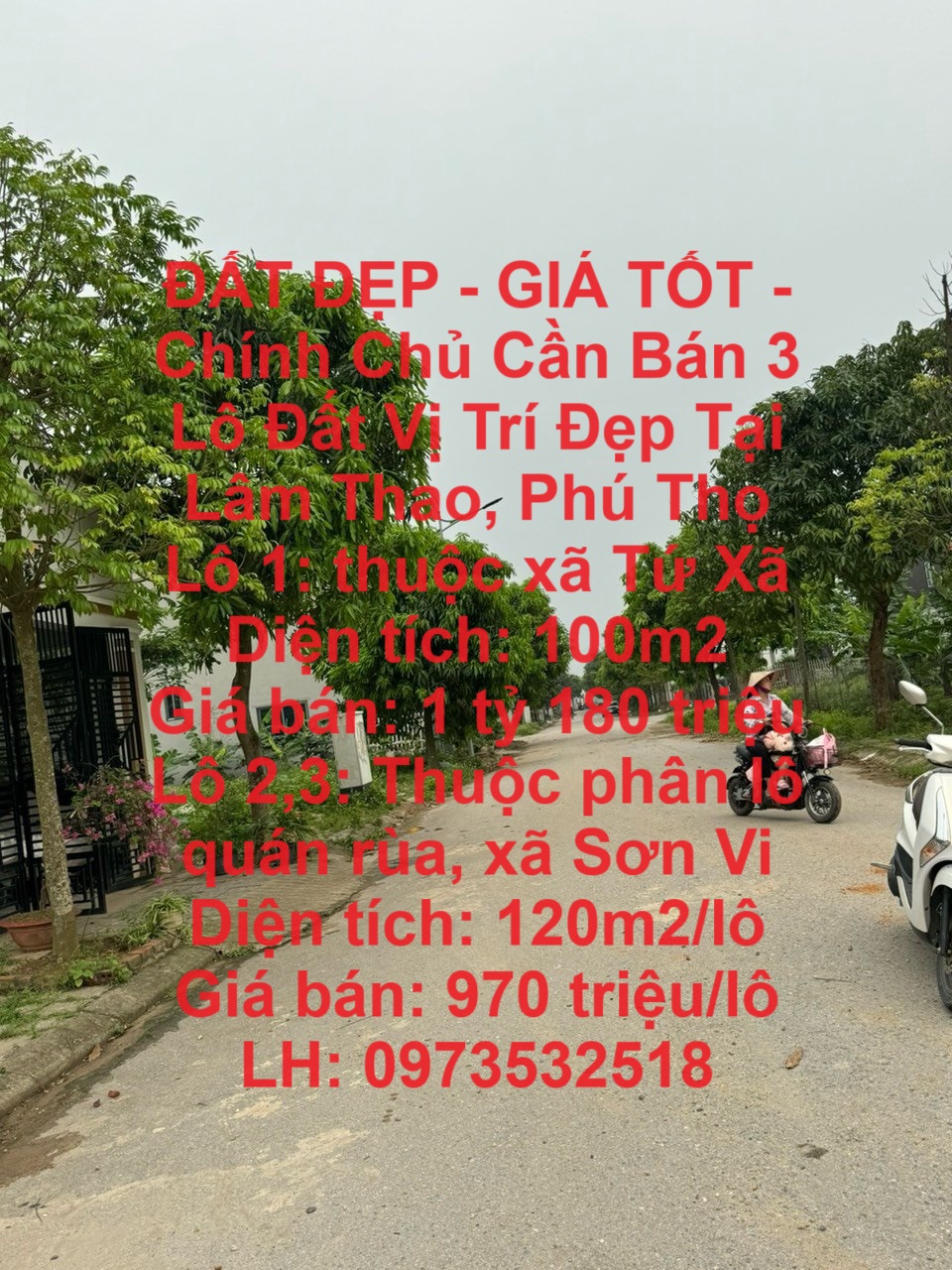ĐẤT ĐẸP - GIÁ TỐT - Chính Chủ Cần Bán 3 Lô Đất Vị Trí Đẹp Tại Lâm Thao, Phú Thọ
