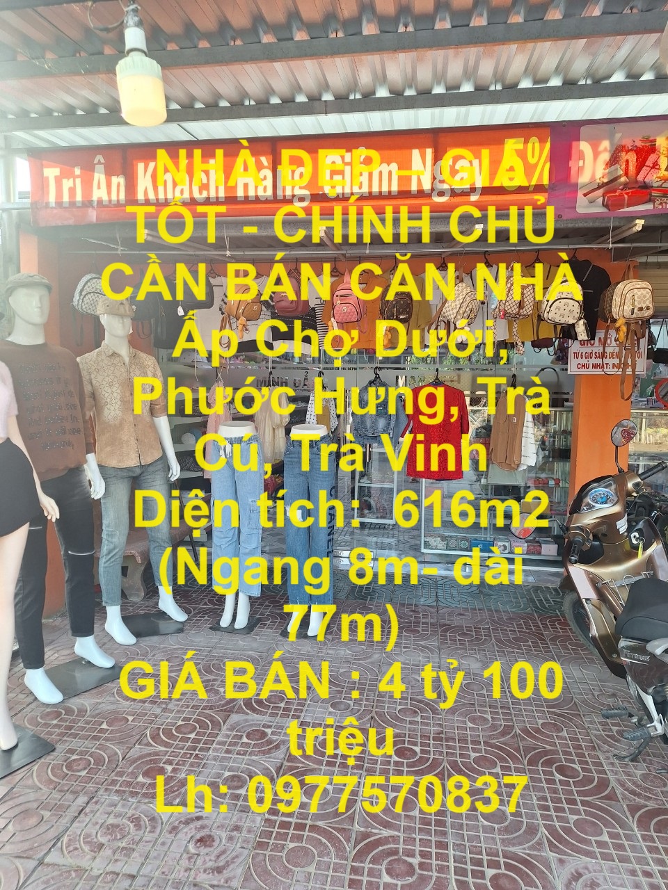 NHÀ ĐẸP – GIÁ TỐT - CHÍNH CHỦ CẦN BÁN CĂN NHÀ VỊ TRÍ TRUNG TÂM Phước Hưng, Trà Cú, Trà Vinh