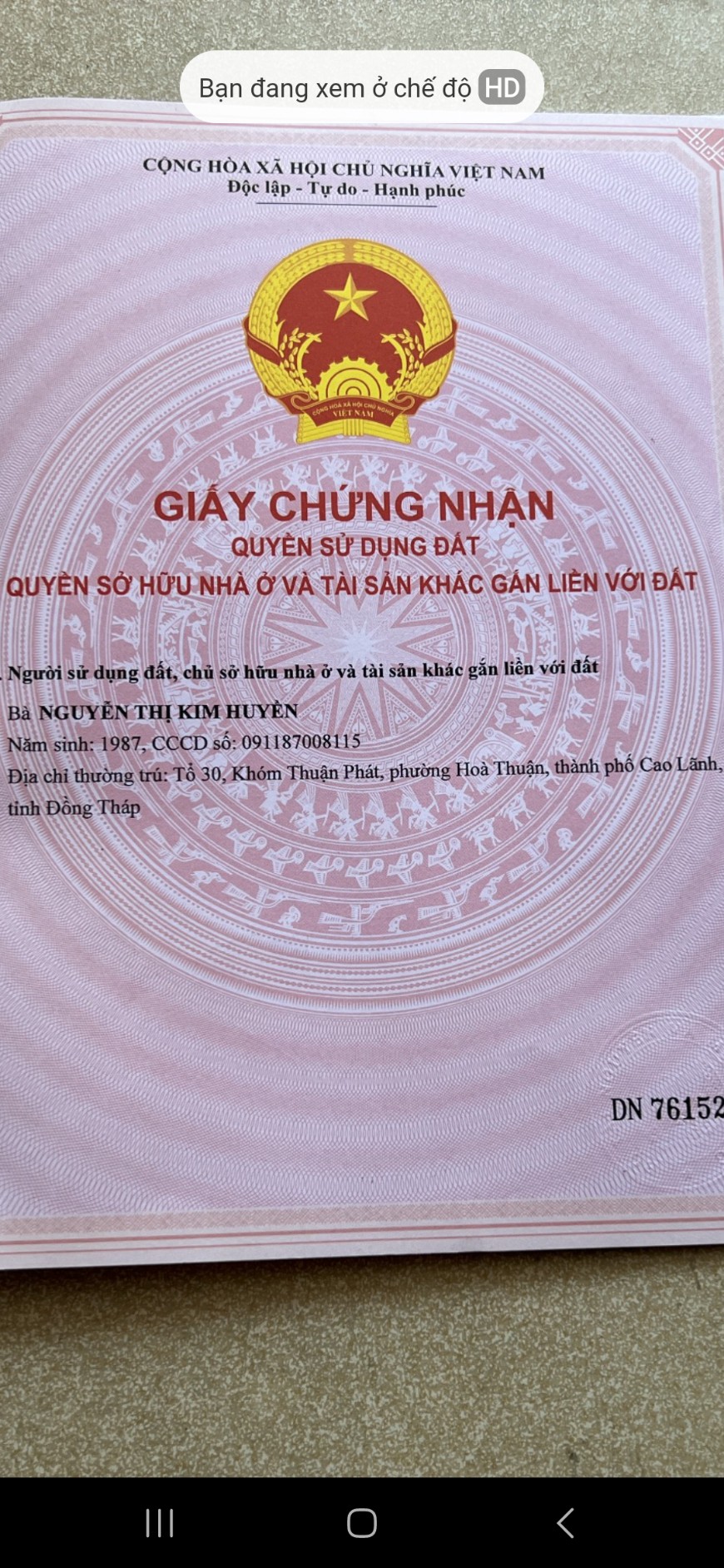 CHÍNH CHỦ BÁN ĐẤT MẶT TIỀN Chợ Bà Học, Xã Mỹ Tân, TP Cao Lãnh