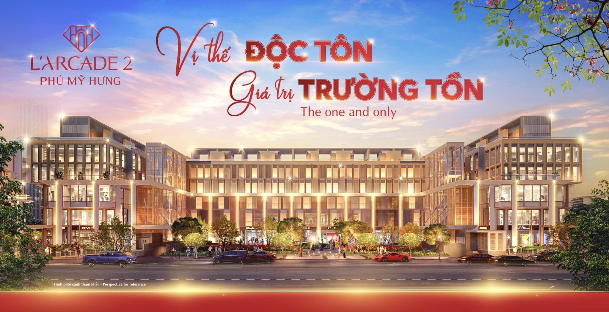 Phú Mỹ Hưng mở bán 37 căn L'arcade thiết kế độc đáo vừa ở vừa kinh doanh. Mua giai đoạn 1 trực tiếp chủ đầu tư. gọi