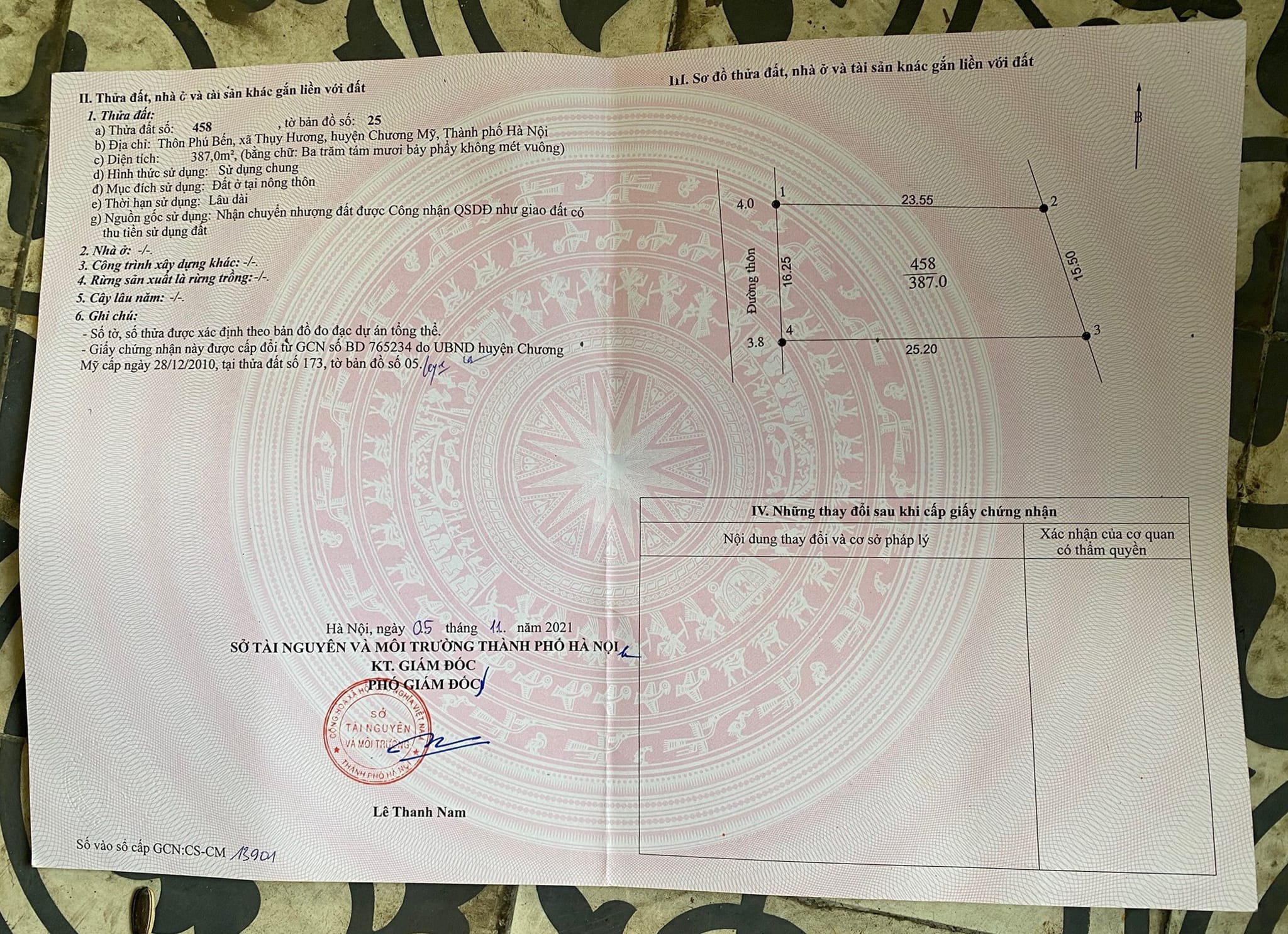 Đất 387m2, Full thổ cư, tk 5, Thụy Hương, Chương Mỹ, giá chỉ 1x tr/m2, ô tô, ngõ thông