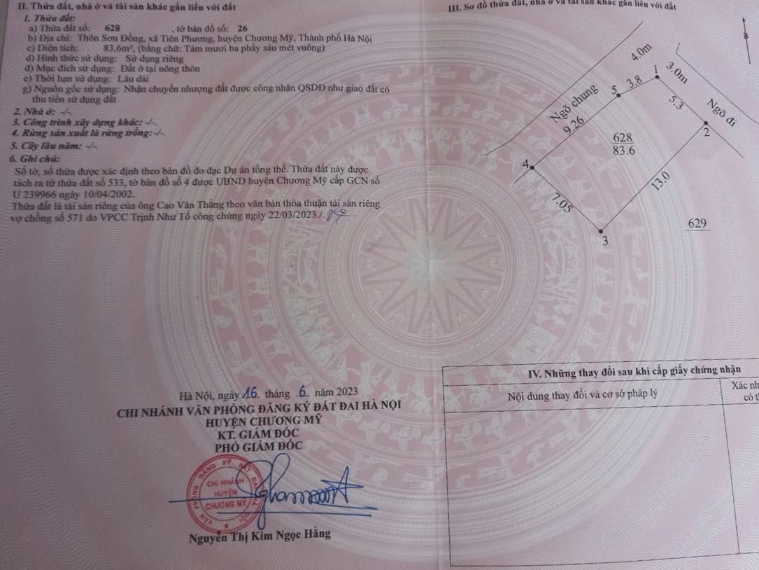 CC bán 46m2, tk2, Phượng Đồng, Phụng Châu Chương Mỹ, ô tô thông