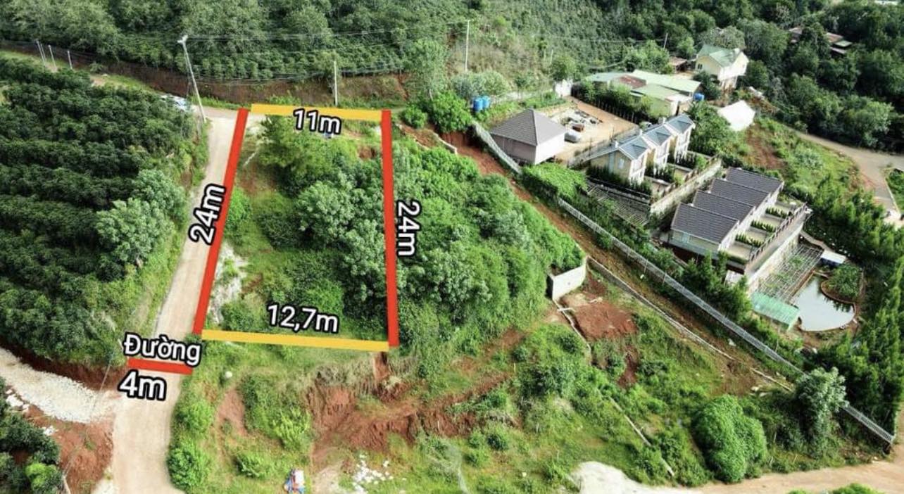 Đất 2 mặt tiền Măng Line Phường 7 Đà Lạt 273m2 6ty2