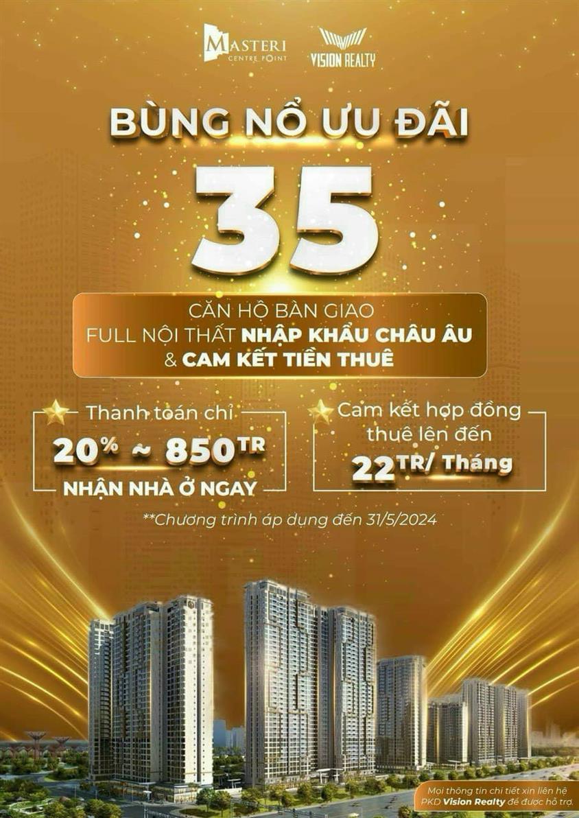 Chính chủ, bán nhanh căn hộ Lumiere Boulevard, Quận 9, giá siêu rẻ 2PN 2WC chỉ 4 tỷ XX