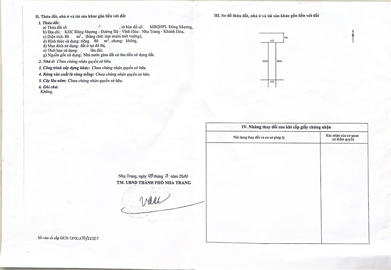 Bán Lô Đất Đẹp, Giá Ưu Đãi Tại TĐC Đông Mương - Vĩnh Hoà - Nha Trang!