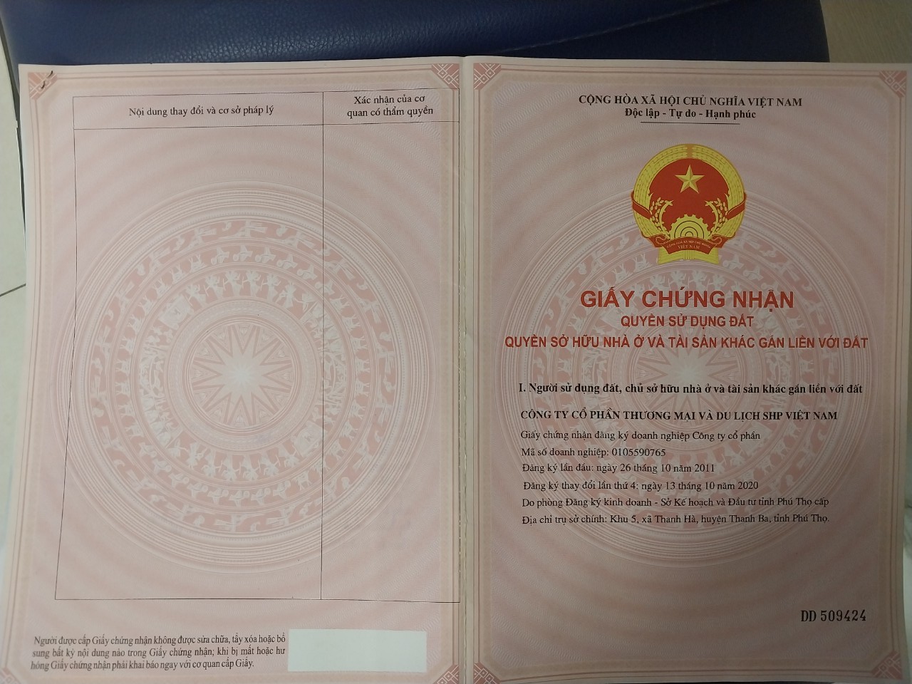 Cần chuyển nhượng Gấp lô đất kèm pháp nhân CTY đất dọc TL314 huyệnThanh Ba