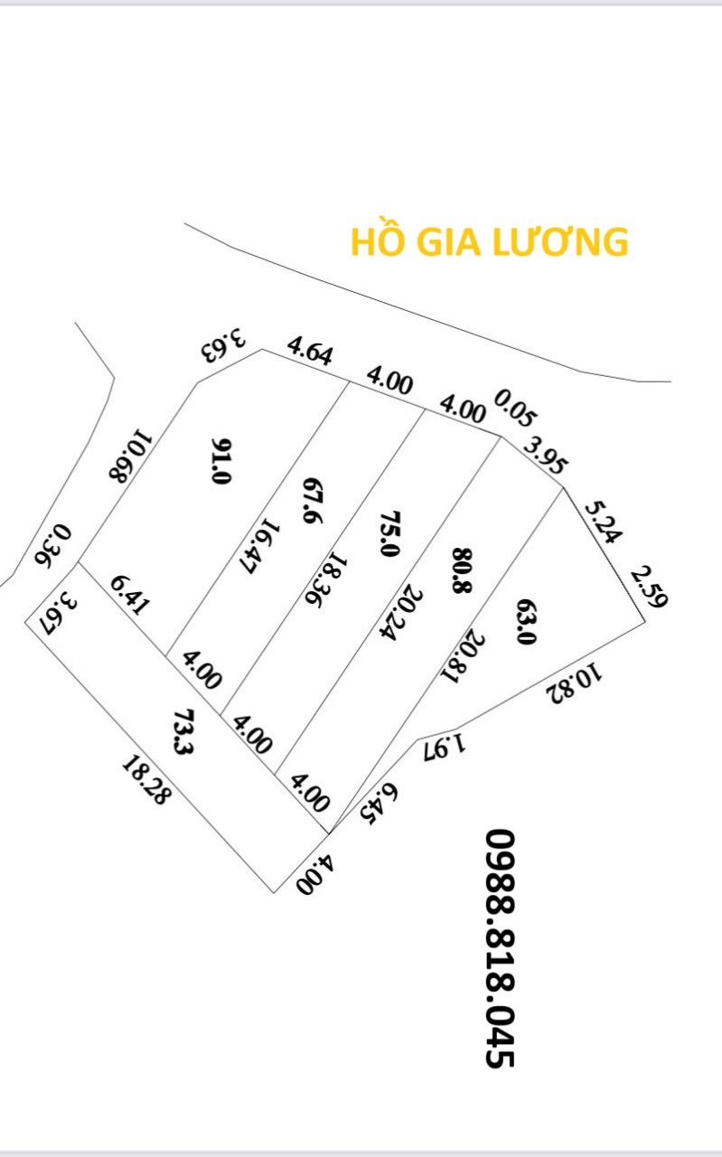 Đất Việt Hùng, MẶT HỒ GIA LƯƠNG, kinh doanh đỉnh, 91m2, lô góc, 5.2 tỷ. Miễn TG