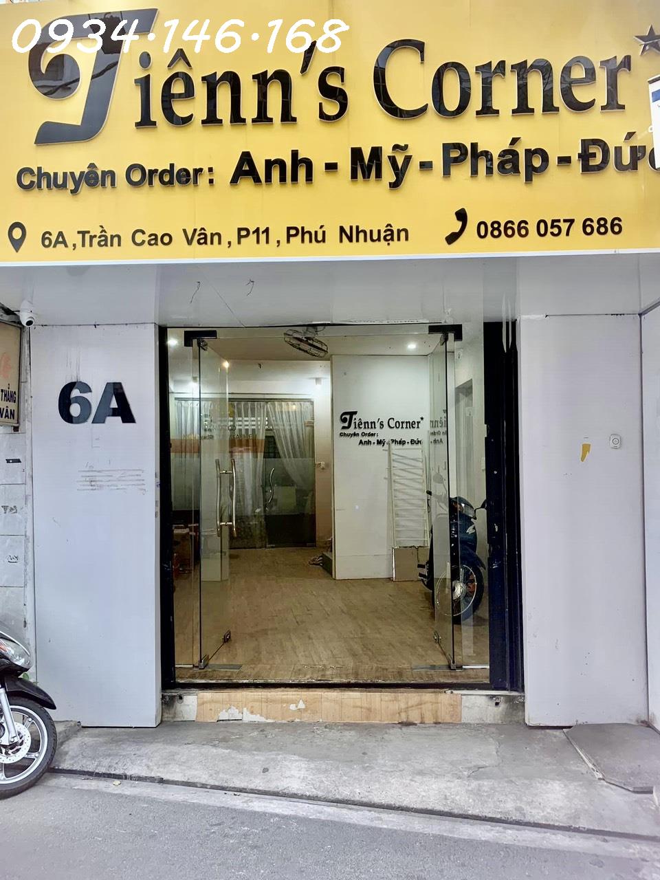 CHÍNH CHỦ CHO THUÊ MẶT BẰNG KINH DOANH 6A Trần Cao Vân, phường 11, quận Phú Nhuận, TP.HCM