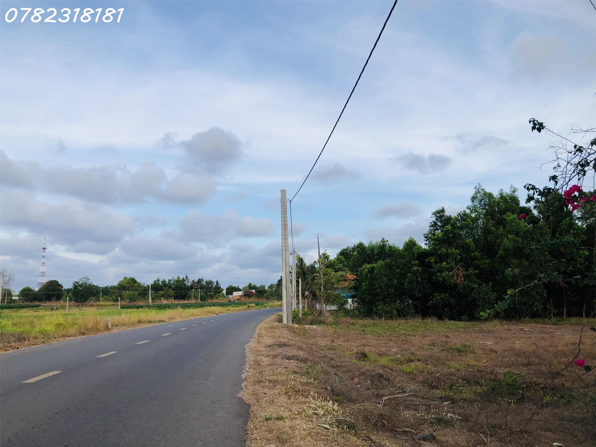 Bán đất tặng nhà đối diện cổng khu công nghiệp. 500m2, ngang 12 sâu 45m, sẵn 100 thổ cư.