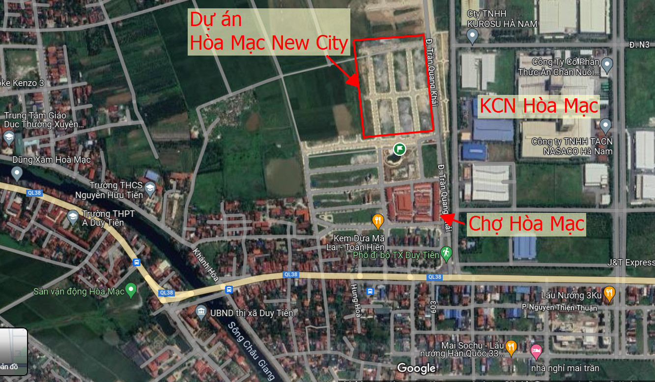 Quỹ hàng độc quyền dự án KĐT Hòa Mạc New City giá chỉ 19tr/m DT 100m2 sổ đỏ từng lô