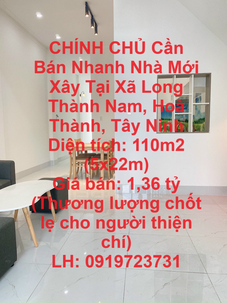 CHÍNH CHỦ Cần Bán Nhanh Nhà Mới Xây Tại Xã Long Thành Nam, Hoà Thành, Tây Ninh