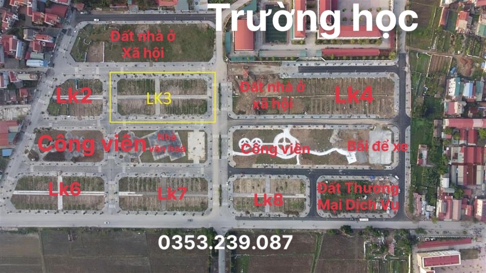 Bán đất đấu giá Thụy Lâm View Trường học nhỉnh 3 ti