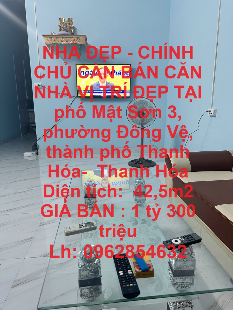 NHÀ ĐẸP - CHÍNH CHỦ CẦN BÁN CĂN NHÀ VỊ TRÍ ĐẸP TẠI phố Mật Sơn 3, phường Đông Vệ, TP Thanh Hóa