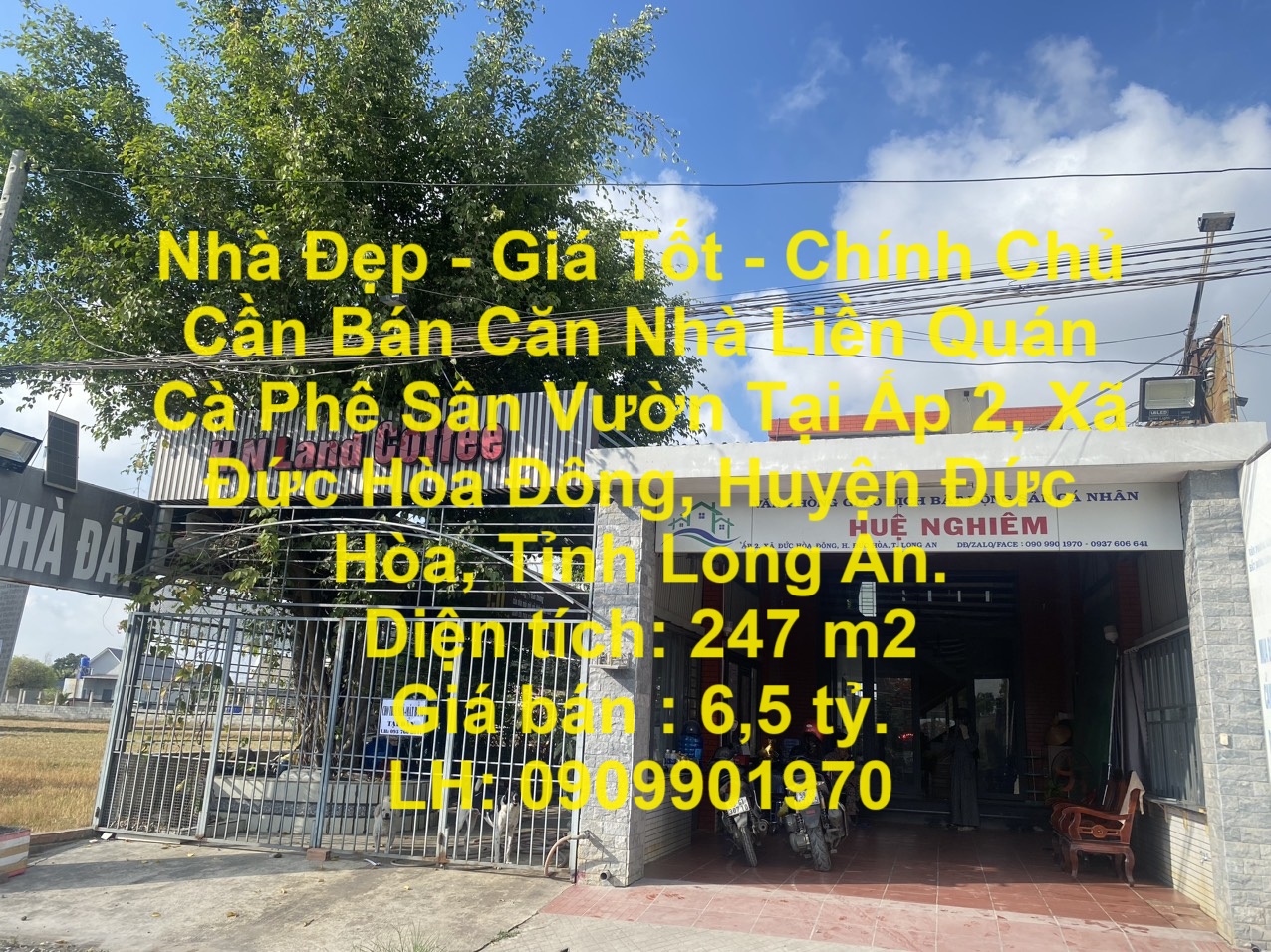 Nhà Đẹp - Giá Tốt - Chính Chủ Cần Bán Căn Nhà Liền Quán Cà Phê Sân Vườn Tại Đức Hòa, Long An.