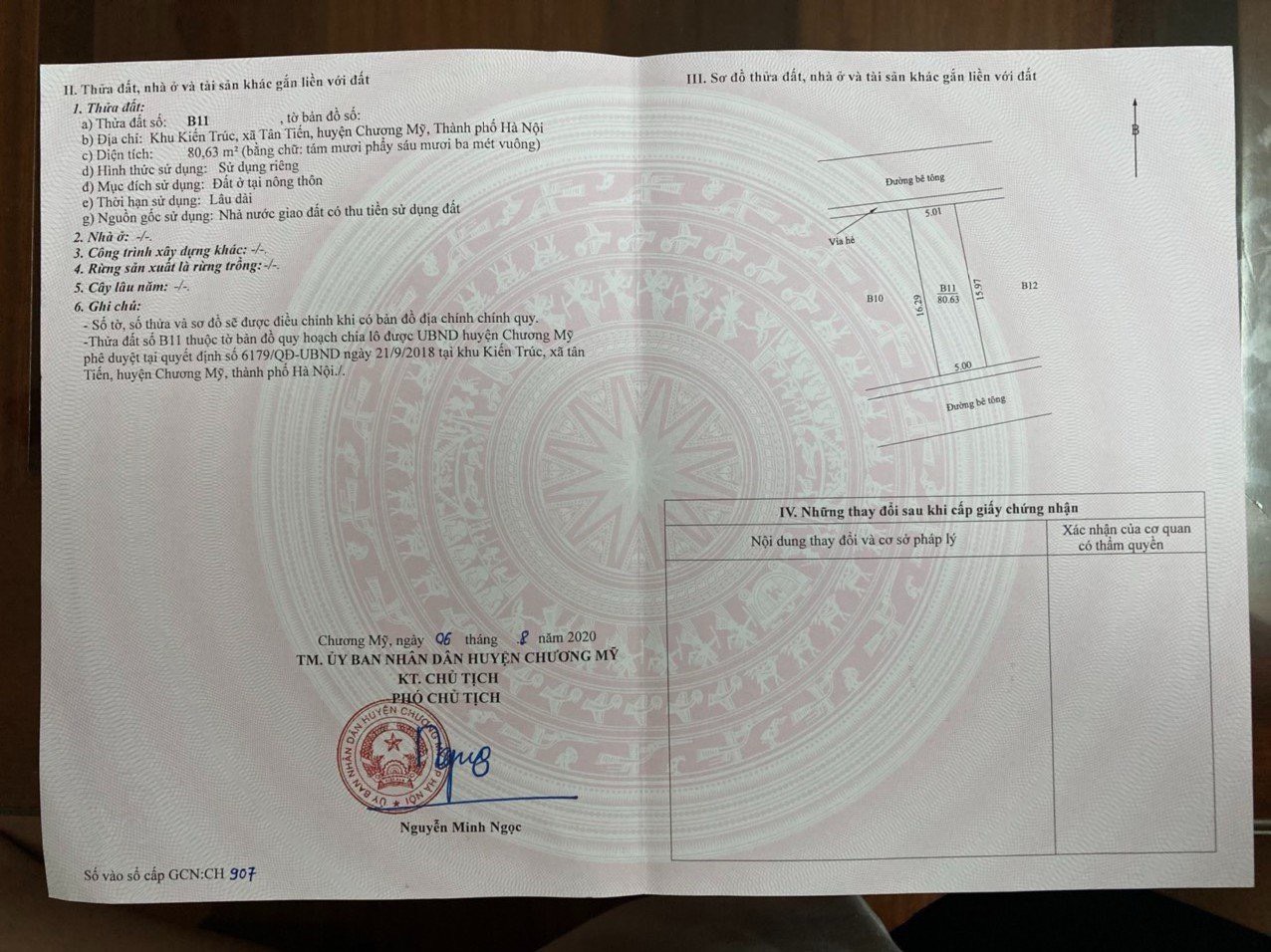 TÁI ĐỊNH CƯ KHU KIẾN TRÚC - TÂN TIẾN - làn 2 mặt đường hồ chí minh , chương mỹ - diện tích 80m sổ đỏ sẵn - đất 2 mặt