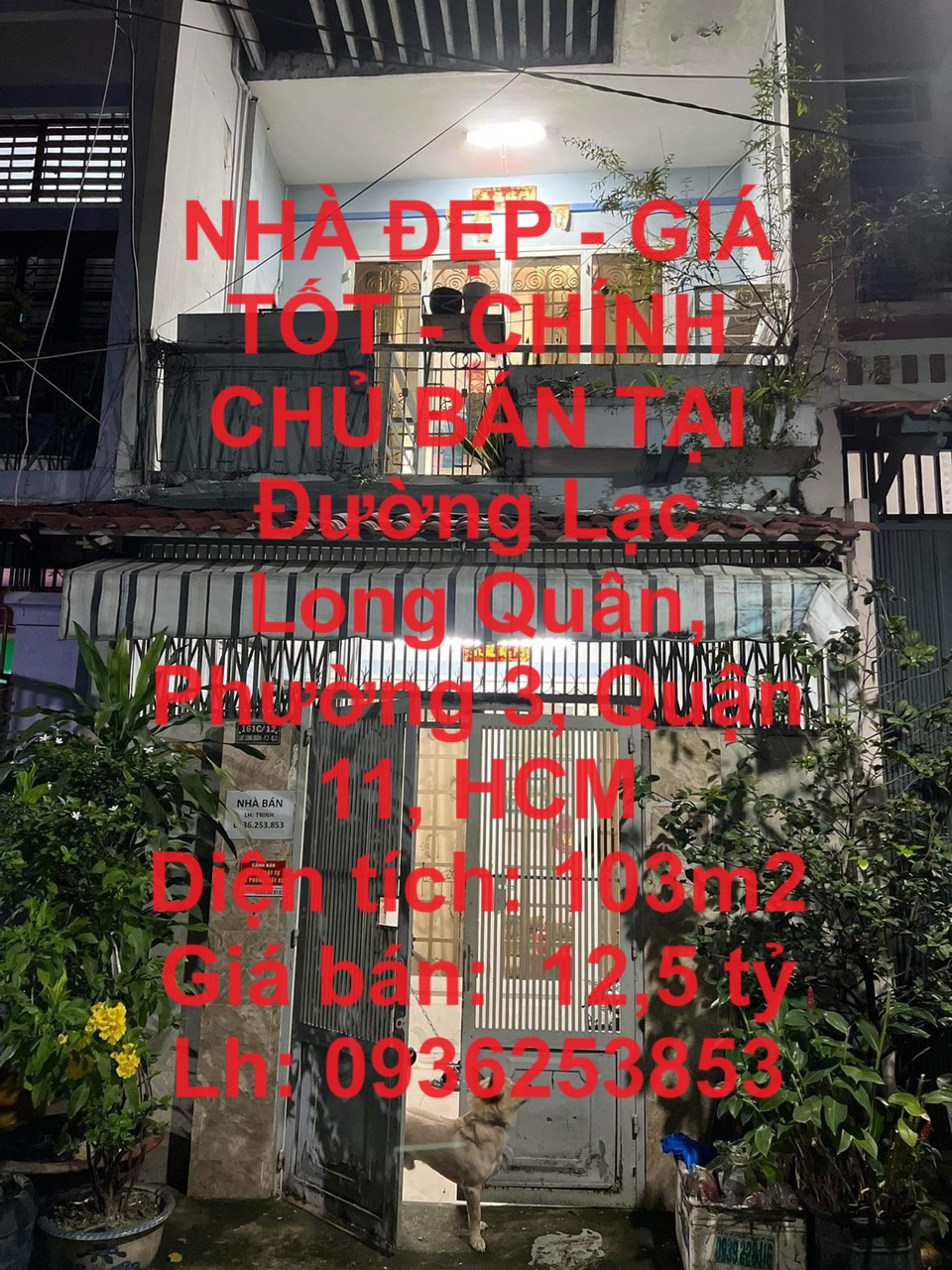 NHÀ ĐẸP - GIÁ TỐT - CHÍNH CHỦ BÁN TẠI Đường Lạc Long Quân, Phường 3, Quận 11, HCM