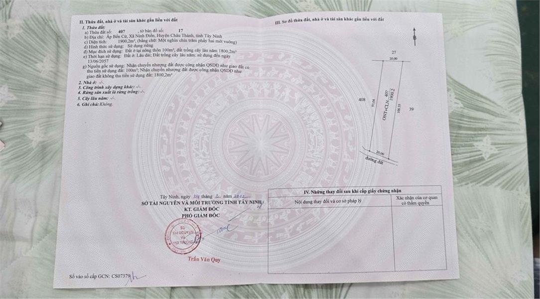 CHÍNH CHỦ Cần Bán Đất Vị Trí Đẹp Tại Xã Ninh Điền, Châu Thành, Tây Ninh