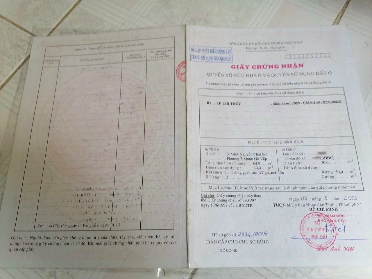 Hàng mới lấy Bán nhà hẻm 3,5m Nguyễn thái sơn,