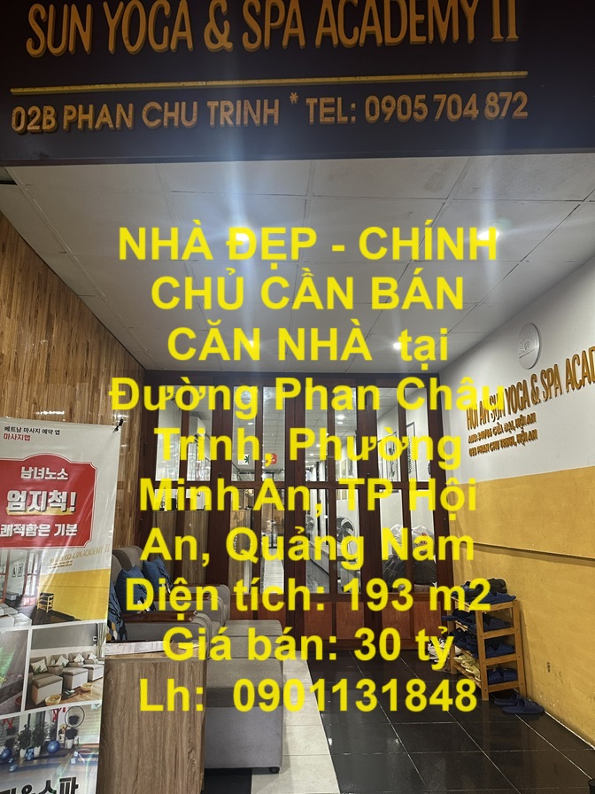 NHÀ ĐẸP - CHÍNH CHỦ CẦN BÁN CĂN NHÀ tại Đường Phan Châu Trinh, Phường Minh An, TP Hội An, Quảng Nam