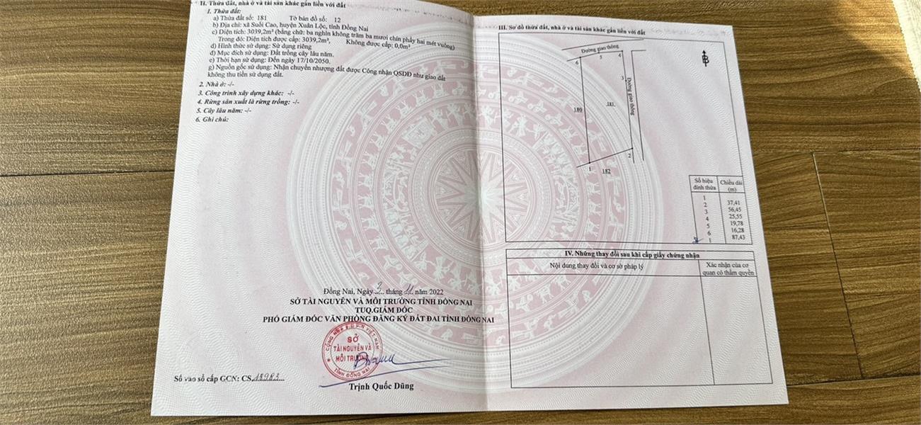 ĐẤT ĐẸP - GIÁ TỐT - Chính Chủ Cần Bán Nhanh Lô Đất Tại Xã Suối Cao, Xuân Lộc, Đồng Nai