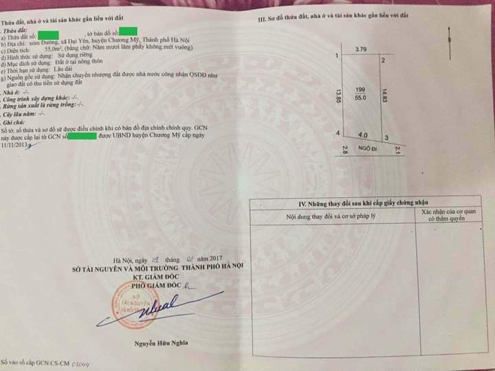 Xóm đường đại yên một lô duy nhất Dt 55 m cách tỉnh lộ 419 khoảng 300m Bán kính vài trăm mét đầy đủ tiện nghi