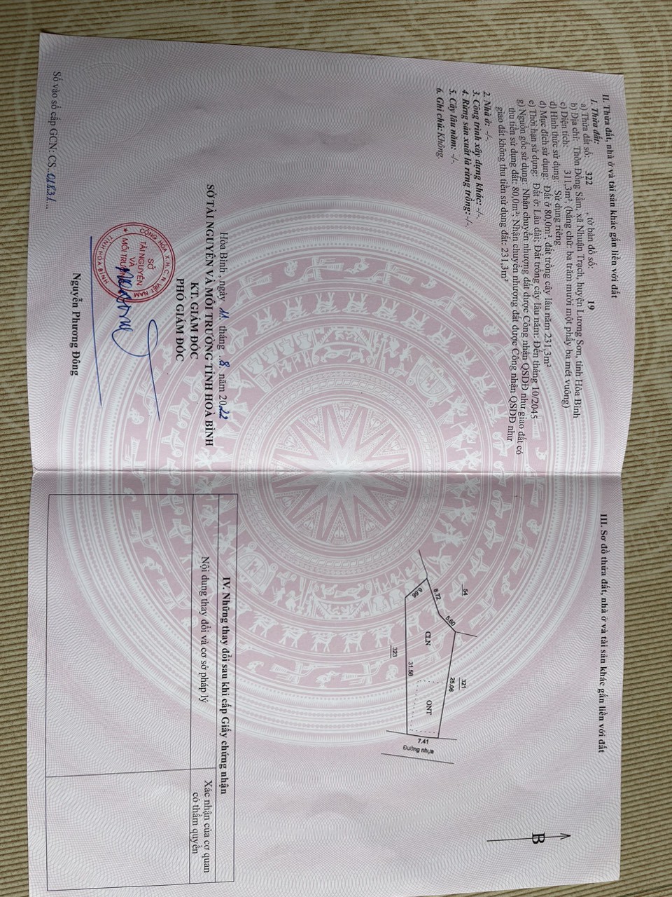 Chính chủ cần bán 300m2 nhà cấp 4+ vườn tại thôn sầm xã Nhuận trạch, huyện lương Sơn Hòa Bình