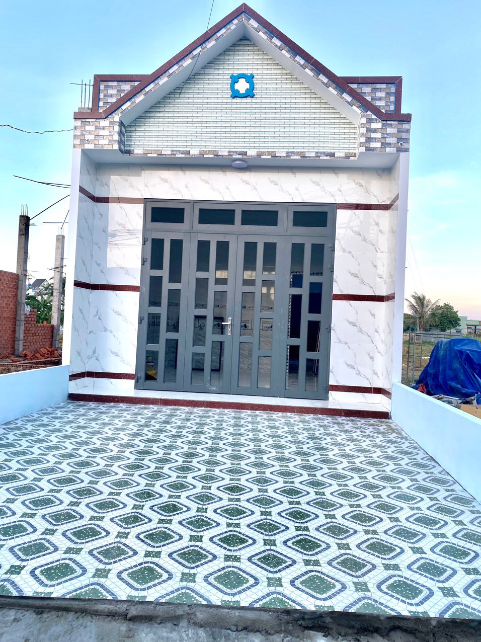 cần bán 2 căn nhà liền kề cực đẹp full thổ (shr) 4,5x17 đường xe tải tân bình, tân trụ, long an