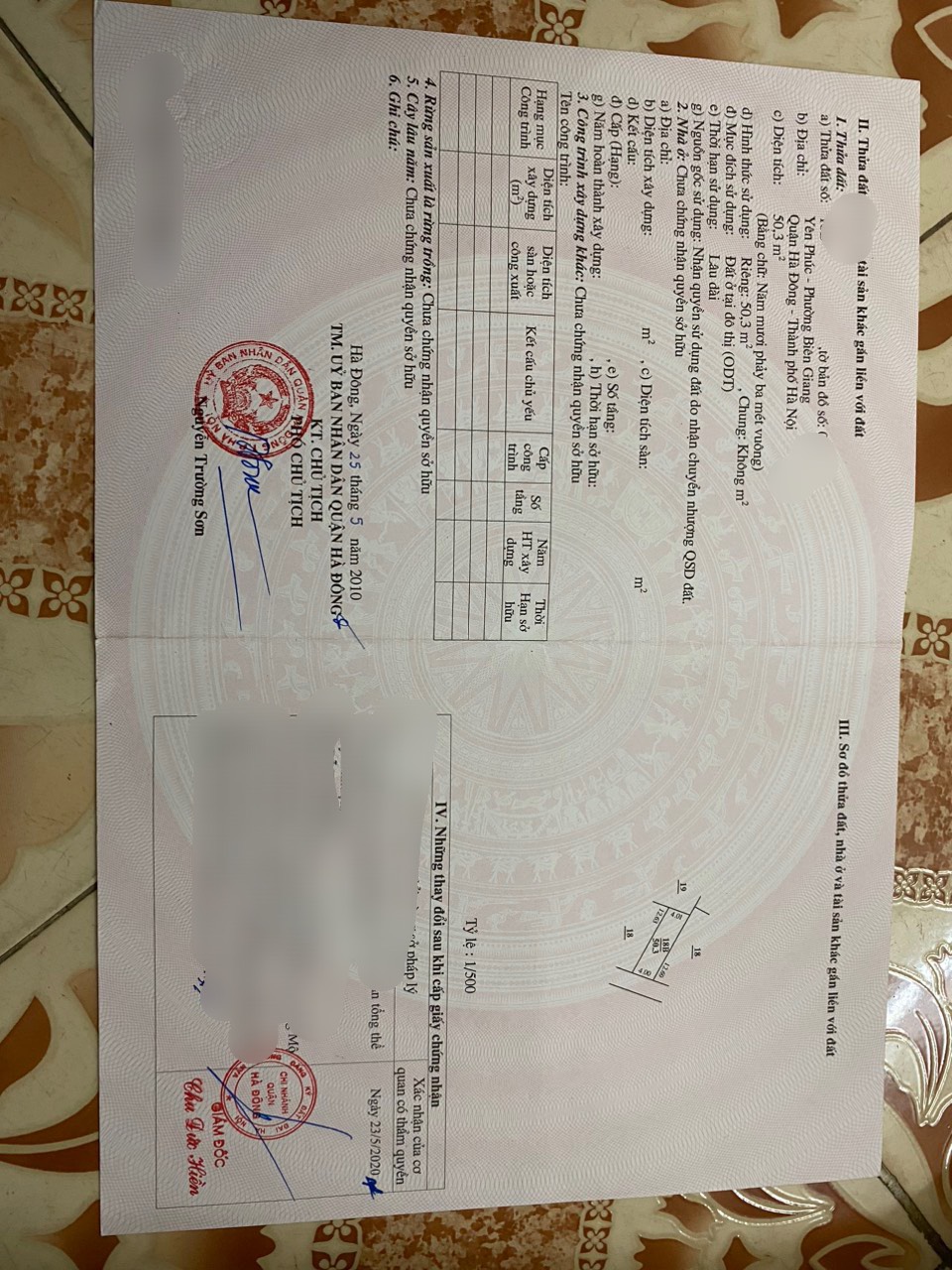 hàng đẹp quận hà đông - cách ql6 chỉ 50m Đường ô tô tải chạy thông -vị trí cực đẹp -diện tích 50,3m sổ đỏ thông số