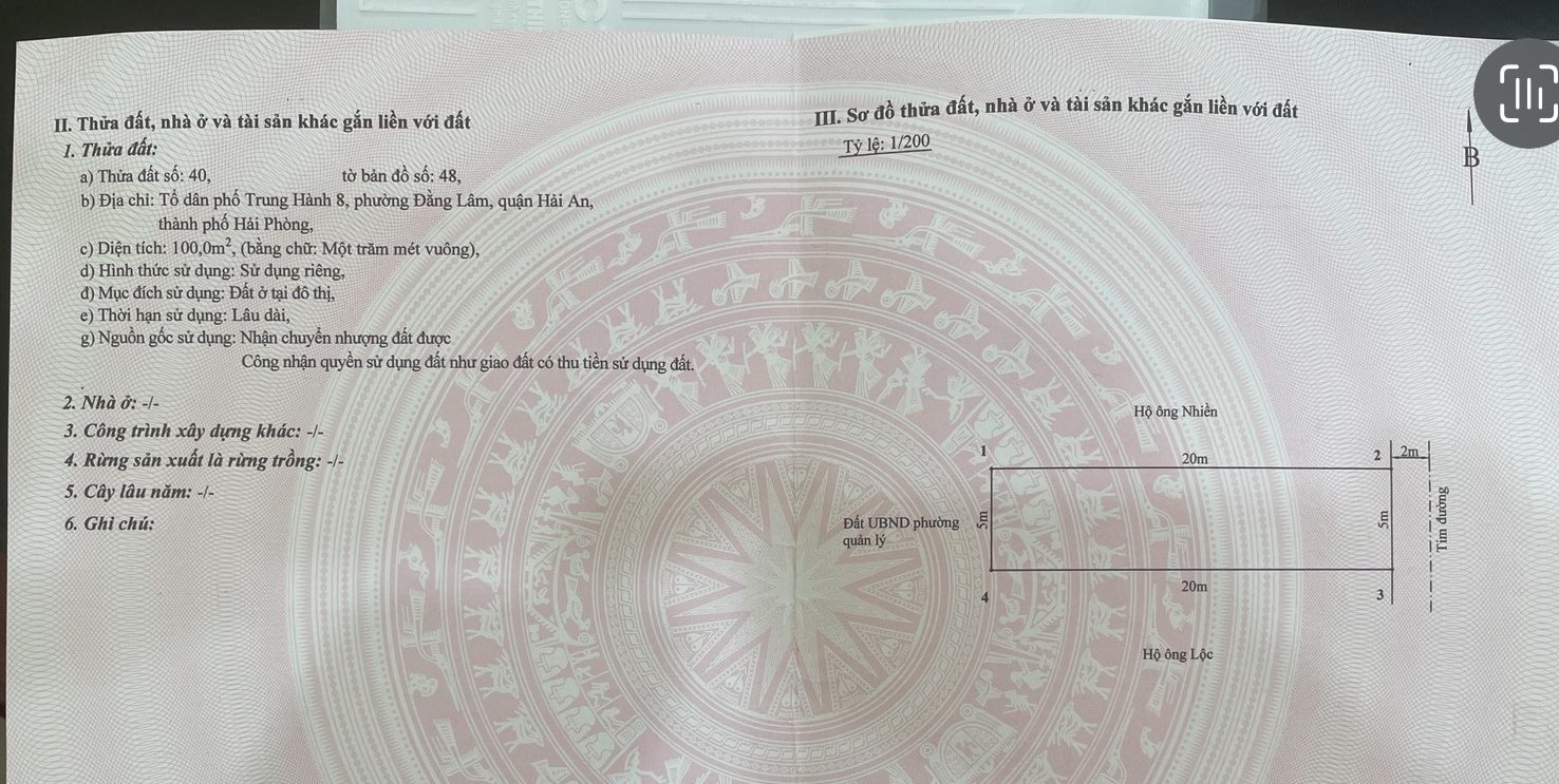 CC Cần Bán Nhanh Lô Đất Vuông Vắn Ngõ 727, Ngô Gia Tự, Ô Tô Đỗ Cửa