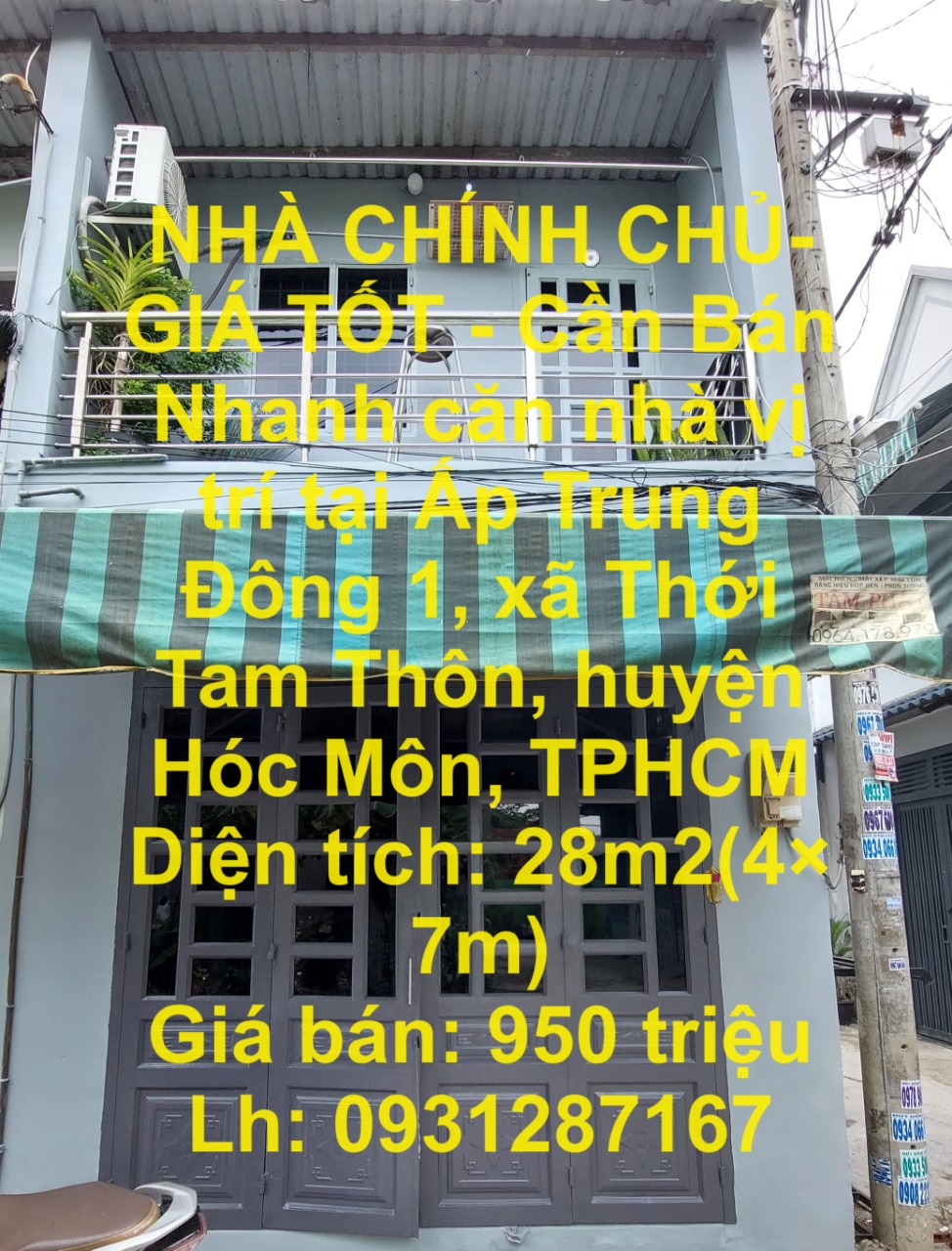 NHÀ CHÍNH CHỦ- GIÁ TỐT - Cần Bán Nhanh căn nhà vị trí tại huyện Hóc Môn, TPHCM